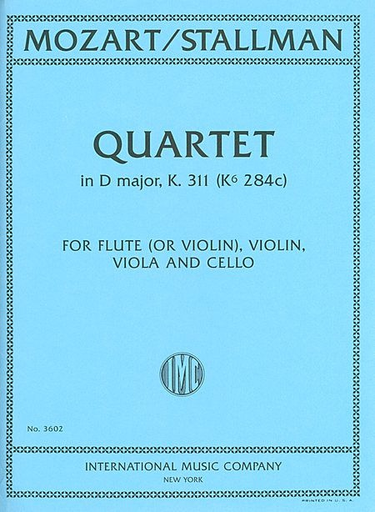 International Music Company Mozart, W.A.: Quartet in D major, K.311 (flute or violin, viola, cello)