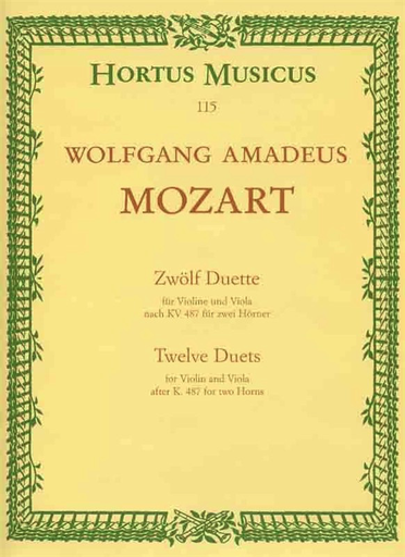 Barenreiter Mozart, W.A.: 12 Duets KV487 (violin & viola) Barenreiter