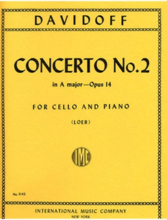International Music Company Davidov, Carl (Loeb): Concerto No.2 Op.14 in A major (cello & piano)