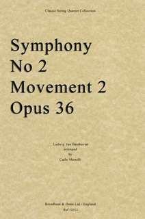 Beethoven, L.van (Martelli): Symphony No. 2, 2nd movement (string quartet)