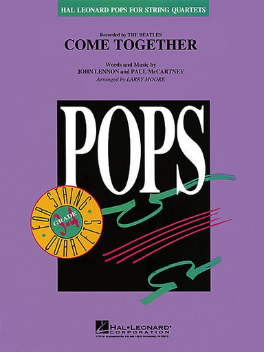 HAL LEONARD Lennon and McCartney: Come Together-Pops for String Quartet (score and parts)