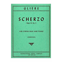 International Music Company Gliere, Reinhold (Zimmermann): Scherzo Op.32 #2 (bass & piano)