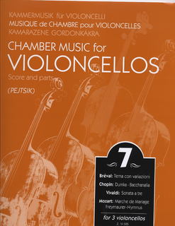 HAL LEONARD Pejtsik, Arpad: Chamber Music for Violoncellos Vol.7 (3 cellos) score & parts, Edito Musica Budapest