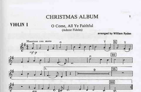 LudwigMasters Ryden, William: Christmas Album No. 1 (String Quartet)