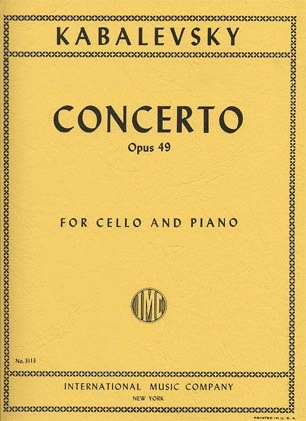 International Music Company Kabalevsky: Concerto No.1 in G minor, Op.49 (cello & piano)