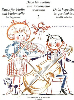 HAL LEONARD Pejtsik, Arpad: Duos for Beginners Vol.2 (violin & cello), Edito Musica Budapest