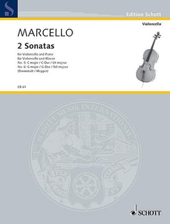 HAL LEONARD Marcello, B. (Darmstadt, ed./Klepper, arr.): 2 Sonatas, No. 5 in C major and No. 6 in G major (cello and piano)