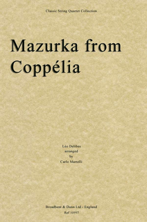 Carl Fischer Delibes, Leo: Mazurka from Coppelia (string quartet)
