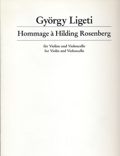 HAL LEONARD Ligety, Gyorgy: Hommage a Hilding Rosenberg for Violin & Violoncello