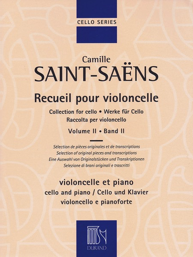 HAL LEONARD Saint-Saens, C: Collection for Cello, Vol. 2 (cello and piano)