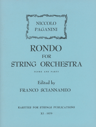 Rarities for Strings Paganini, N. (Sciannameo): Rondo for String Orchestra (string orchestra)