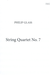 HAL LEONARD Glass: String Quartet No.7 (string quartet) Dunvagen