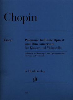 HAL LEONARD Chopin, F. (Heinemann): Polonaise Brillante, C Major, Op.3 and Duo Concertante, E Major, urtext (cello & piano)
