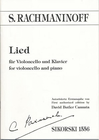 HAL LEONARD Rachmaninoff, Sergei: Lied for Cello & Piano