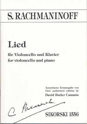 HAL LEONARD Rachmaninoff, Sergei: Lied for Cello & Piano