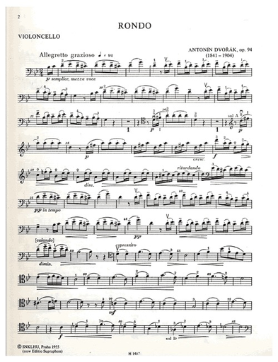Barenreiter Dvorak, Antonin: Rondo g-minor, op. 94, Barenreiter