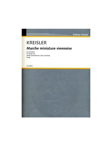 Kreisler, Fritz: March miniature viennoise (violin, viola, cello) score & parts