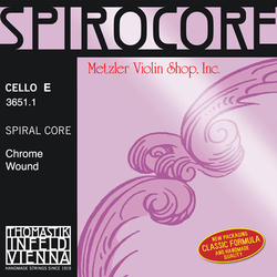 Thomastik-Infeld SPIROCORE cello E string, chrome wound, medium, by Thomastik-Infeld
