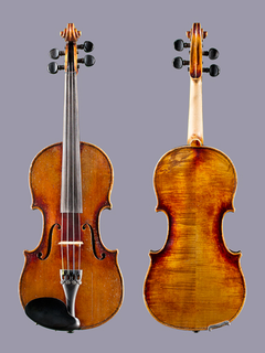 3/4 German Stradivarius copy used violin outfit