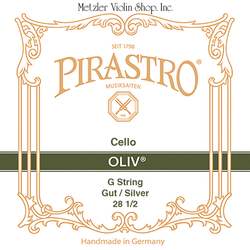 Pirastro OLIV cello G string, gut/silver, medium (28 1/2)