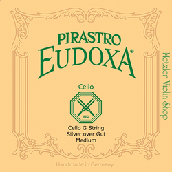 Pirastro EUDOXA cello G string, silver on gut
