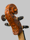 Cheryl Macomber violin, 2016, Sacramento USA, with decorative carved scroll