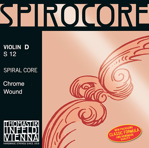 Thomastik-Infeld SPIROCORE violin D string, steel core, chrome-wound, by Thomastik-Infeld