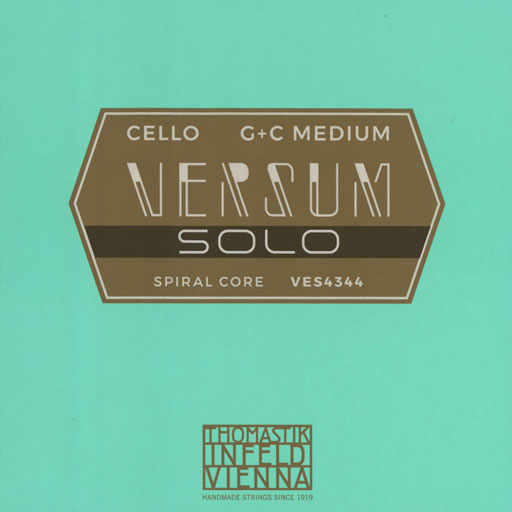 Thomastik-Infeld VERSUM Solo G & C cello string set, 4/4 medium, by Thomastik-Infeld, AUSTRIA