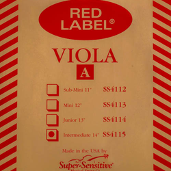 Super-Sensitive Red Label viola A string, 11"