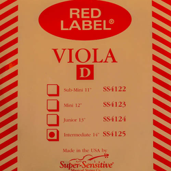 Super-Sensitive Red Label viola D string, 14"