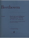 HAL LEONARD Beethoven (Platen): Duet with two Obligato Eyeglasses, WoO32 - URTEXT (viola & cello) Henle