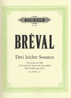 C.F. Peters Breval, JBS: 3 Easy Sonatas Op.40 No.1-3 (cello & bass) (2 cellos)
