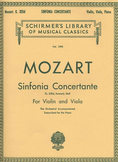 HAL LEONARD Mozart, W.A.: Sinfonia Concertante in Eb Major, K.364 (violin, viola, and piano)