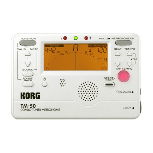 Korg Korg TM-60 Chromatic Tuner Metronome Combo, pearl white