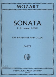 International Music Company Mozart, W.A.: Sonata in Bb major for Bassoon & Cello K.292 (parts)