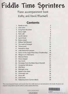 Oxford University Press Blackwell, K.&D.: Fiddle Time Sprinters (piano accompaniment)