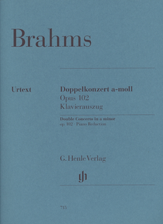 HAL LEONARD Brahms, J. (Zimmermann/Schiff/Struck/Umbreit, ed.): Double Concerto in A Minor, Op. 102, urtext (violin, cello, and piano)