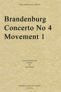 Bach, J.S. (Martelli): Brandenburg Concerto No. 4 Movement 1 (string quartet)