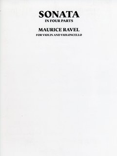 LudwigMasters Ravel, Maurice: Sonata in Four Parts for violin and cello, Ludwig Masters