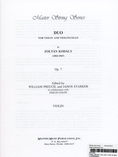 LudwigMasters Kodaly (Starker): Duo, Op.7 (violin & cello) Ludwig Masters