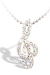 Lauren-Spencer Silver Crystal Treble Clef Necklace