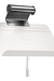 Manhasset clip-on black stand light with bulb