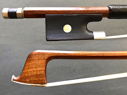 "SOLO" old Pernambuco violin bow, nickel, GERMANY