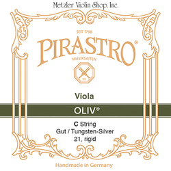 Pirastro Pirastro OLIV viola C string, gut/tungsten-silver, medium, rigid, straight in tube