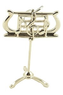 AIM Gifts Music Stand Ornament - Silver 4"