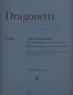 HAL LEONARD Dragonetti, D.: Famous Solo in E minor (double bass, piano reduction, and parts)