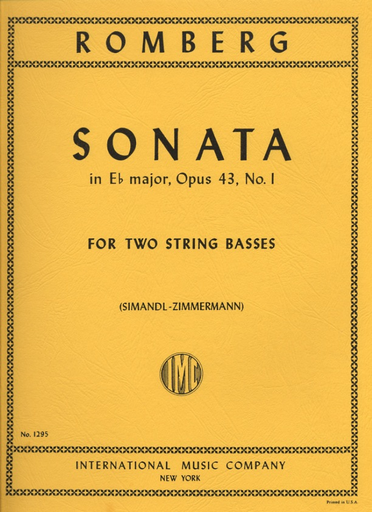 International Music Company Romberg (Simandl): Sonata #1 in Bb Op.43 (2 basses)