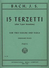 International Music Company Bach (David): 15 Terzetti - after 3-part Inventions (2 violins & viola)