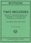 International Music Company Bottesini, Giovanni (Martin): Two Melodies-Melodia in E (Romanza Patetica) and Melody No. 4 ''Auld Robin Gray'' (Variations on a Scottish Air'' for String bass & piano