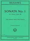 International Music Company Brahms, J. (Martin): Sonata No.1 in E minor, Op. 38 (bass, and piano)